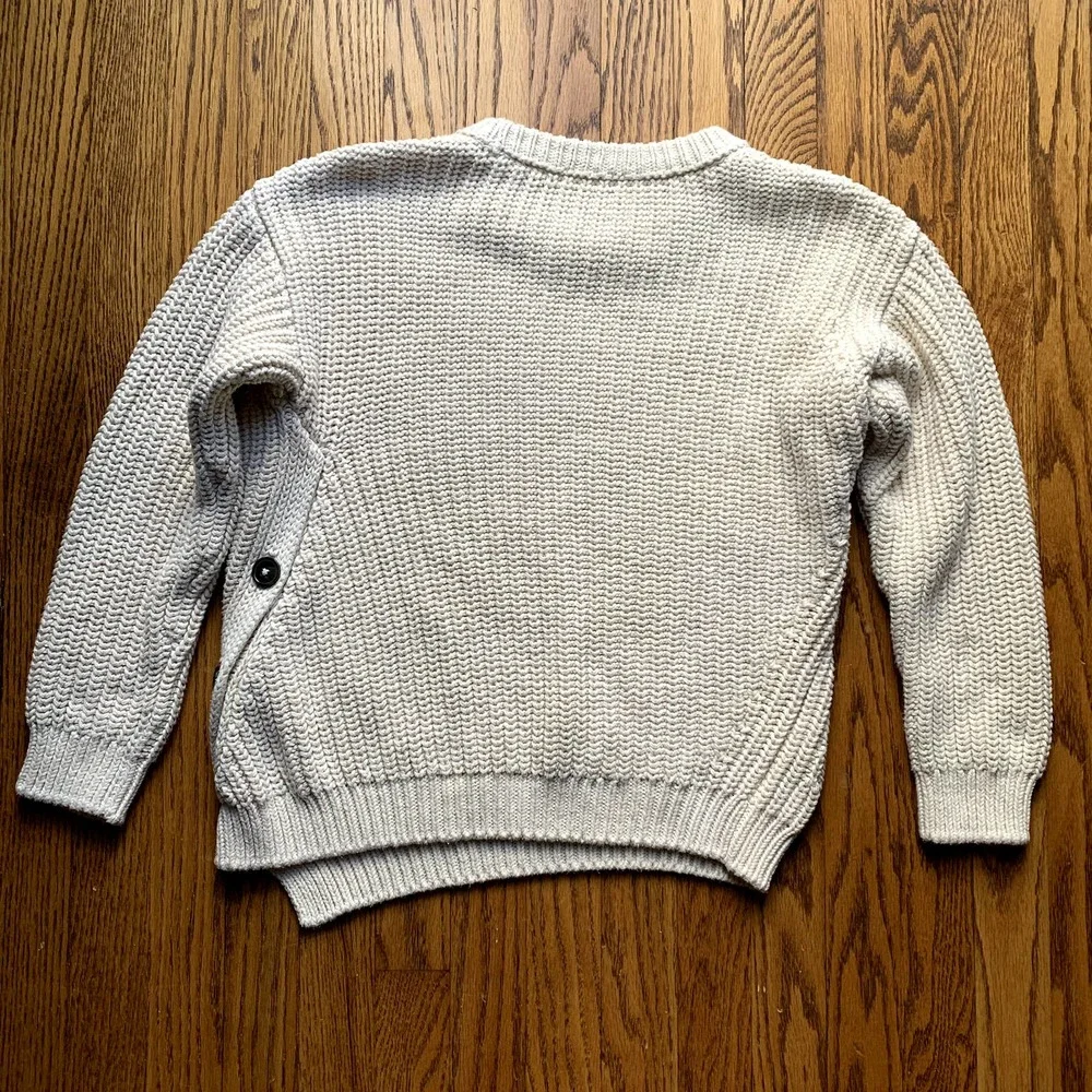 Closed Brand Cotton Button Detail Sweater Cream Chunky Knit XS - Picture 3 of 8